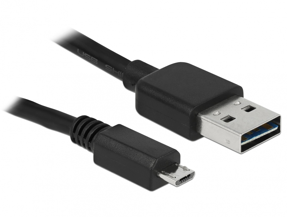 Imagine Cablu EASY-USB 2.0-A la micro USB 2.0-B T-T 1 m, Delock 83366