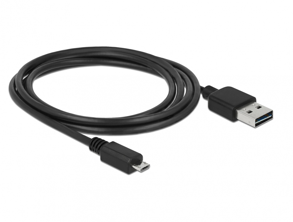 Imagine Cablu EASY-USB 2.0-A la micro-B T-T 2m, Delock 83367 