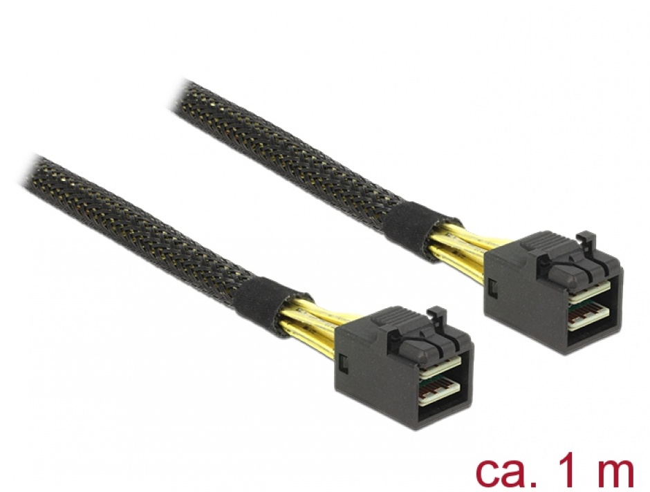 Imagine Cablu Mini SAS HD SFF-8643 la Mini SAS HD SFF-8643 1m, Delock 83387