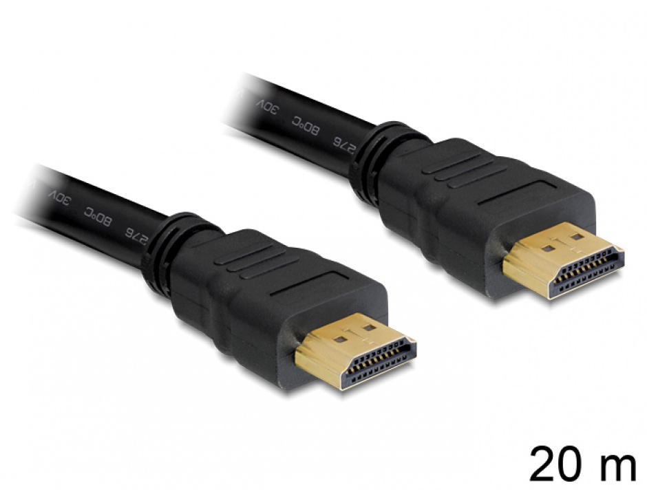 Imagine Cablu HDMI 4K High Speed cu Ethernet v1.4 T-T 20m, Delock 83452