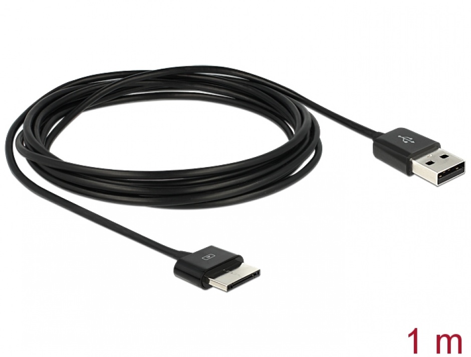 Imagine Cablu USB 2.0 date si alimentare tableta ASUS Eee Pad 36 pini 1m Negru, Delock 83555