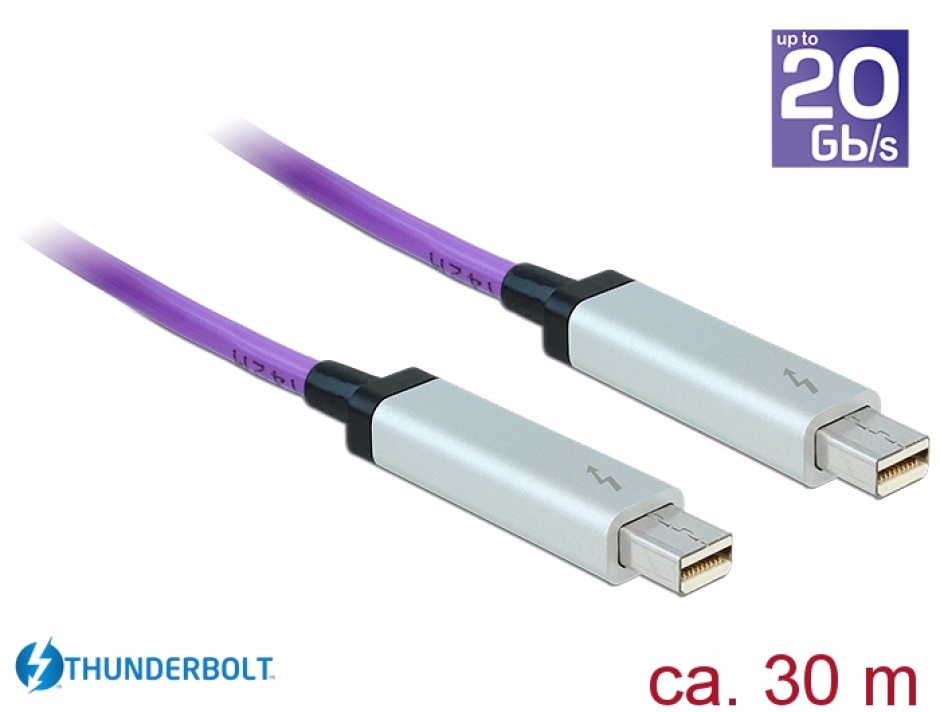 Imagine Cablu Thunderbolt 2 optic T-T 30m Mov, Delock 83608