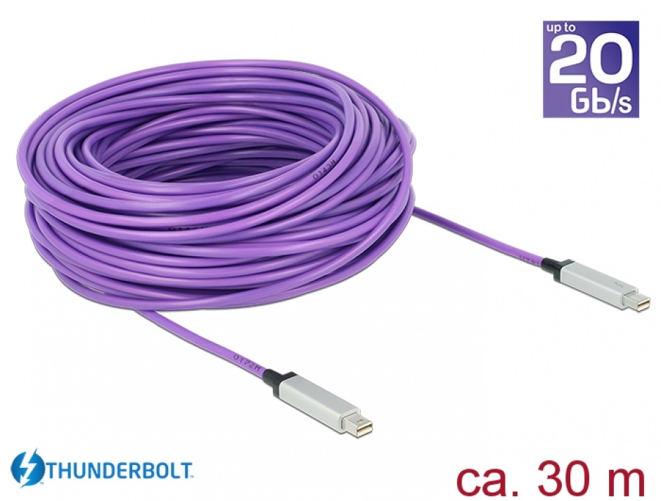 Imagine Cablu Thunderbolt 2 optic T-T 30m Mov, Delock 83608
