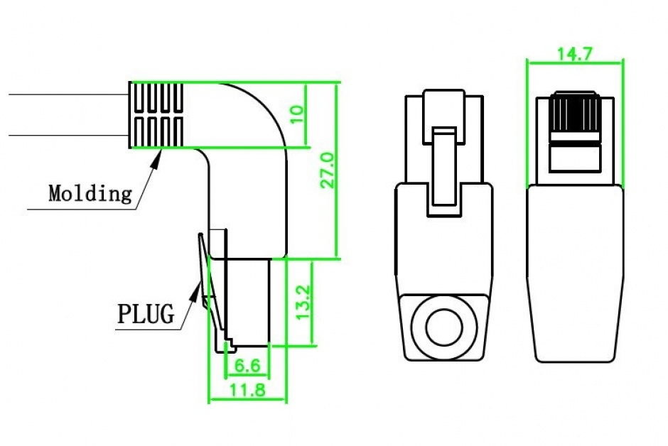 Imagine CABLU RJ45 CAT.6A SSTP UNGHI/DREPT 2M, DELOCK 83646