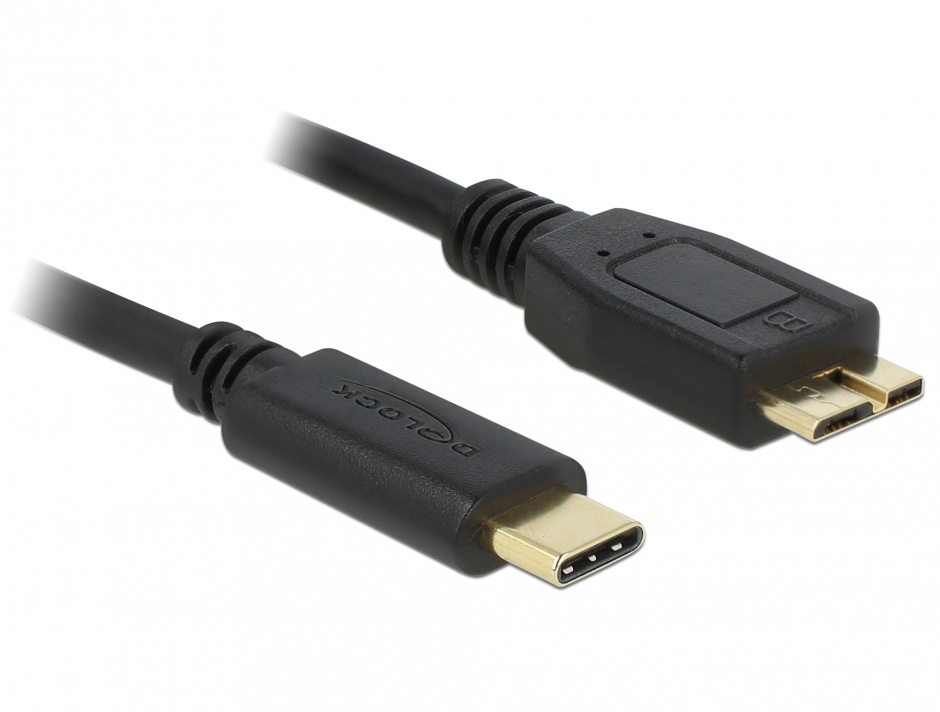 Imagine Cablu SuperSpeed USB 3.1 tip C (host) la micro USB-B (device) T-T 1m, Delock 83677