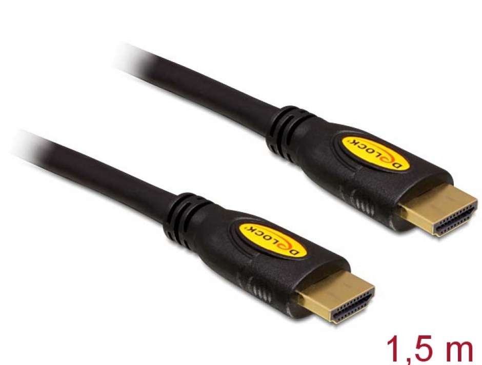 Imagine Cablu HDMI 4K cu Ethernet v1.4 T-T 1.5m, Delock 83738
