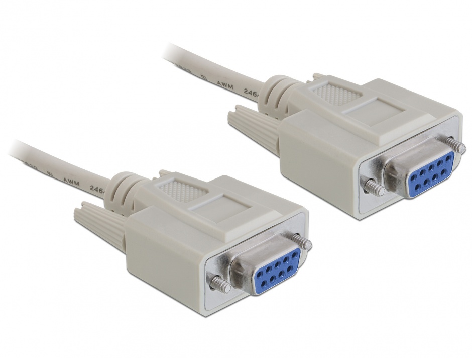 Imagine Cablu serial Nullmodem DB9 M-M 3m, Delock 84169