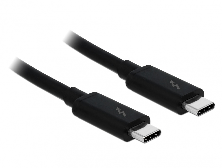 Imagine Cablu Thunderbolt 3 20 Gb/s USB tip C pasiv 1.5m 5A T-T negru, Delock 84846