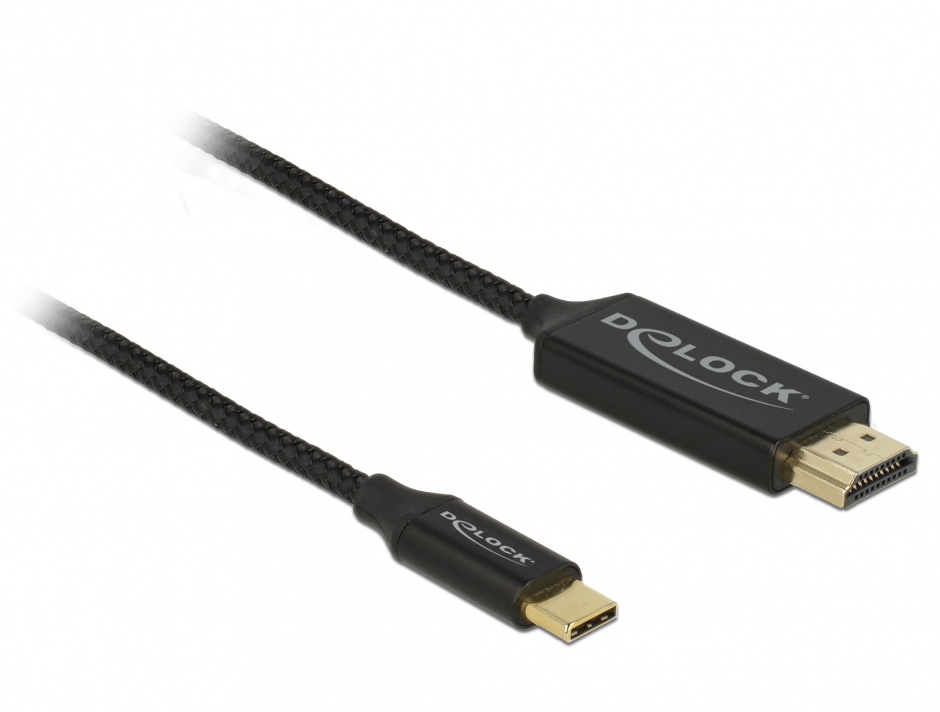 Imagine Cablu USB-C la HDMI (DP Alt Mode) 4K 60Hz T-T 1m coaxial, Delock 84904