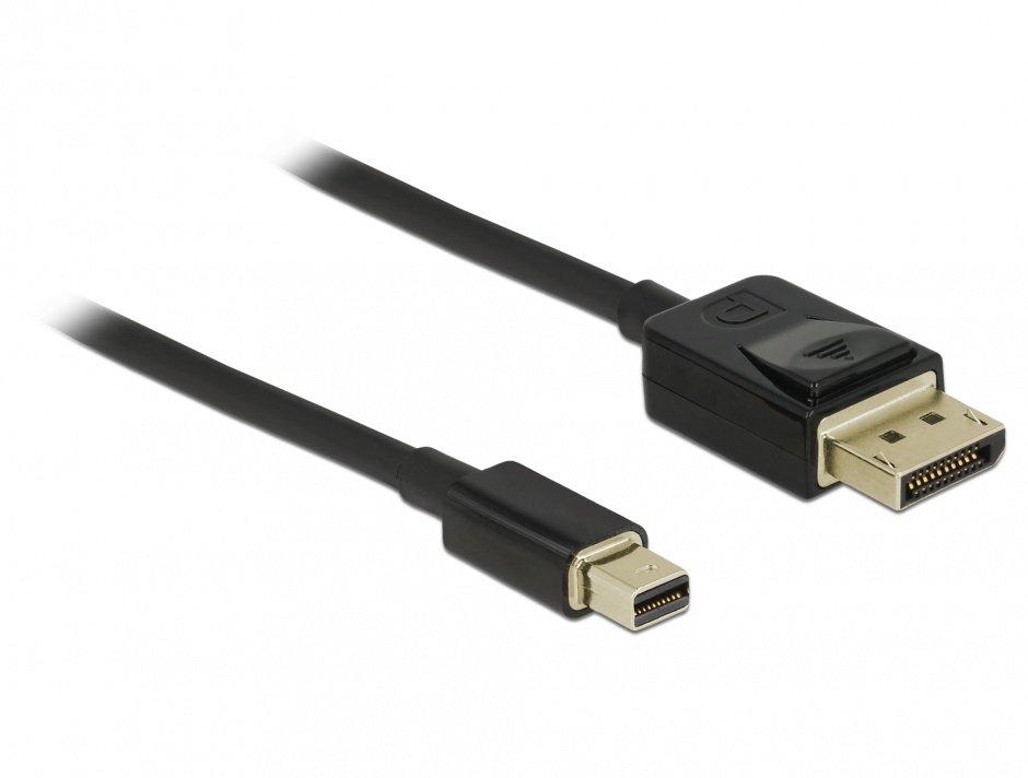 Imagine Cablu Mini DisplayPort la DisplayPort 8K 60Hz (certificat DP 8K) T-T 2m Negru, Delock 84928