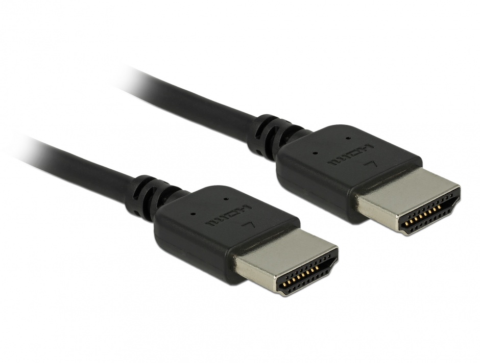 Imagine Cablu HDMI Premium Certificat 4K 60Hz 1.5m T-T Negru, Delock 85216