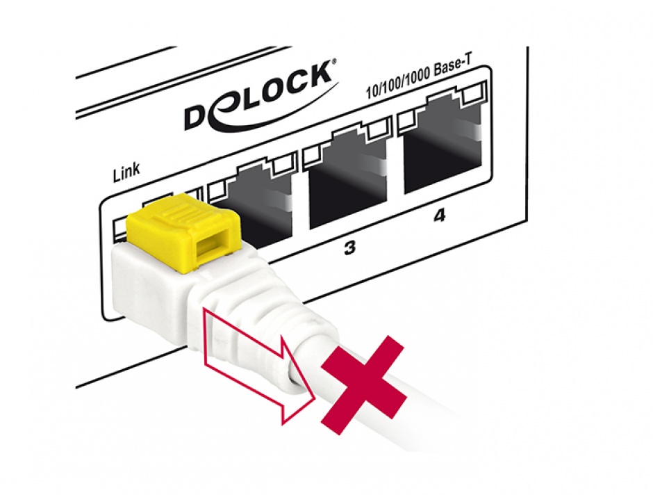 Imagine Cablu de retea RJ45 cat 6A cu sistem de blocare 1m, Delock 85331
