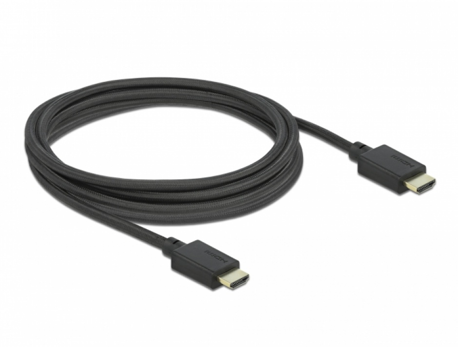 Imagine Cablu HDMI 48 Gbps 8K@60Hz HDR + eARC T-T 2.5m Negru, Delock 85389