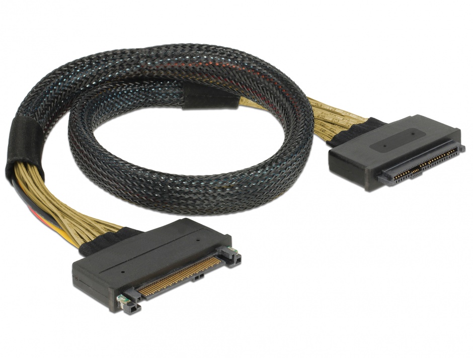 Imagine Cablu prelungitor U.2 SFF-8639 T-M 0.5m, Delock 85738