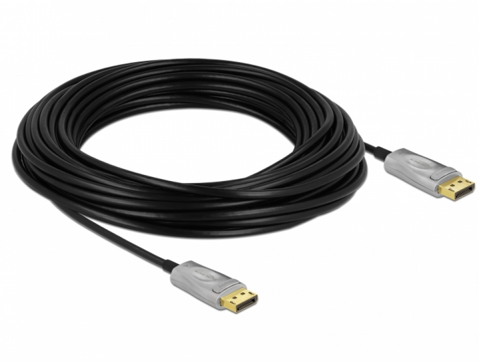 Imagine Cablu DisplayPort activ optic v1.4 8K@30Hz T-T 15m, Delock 85886