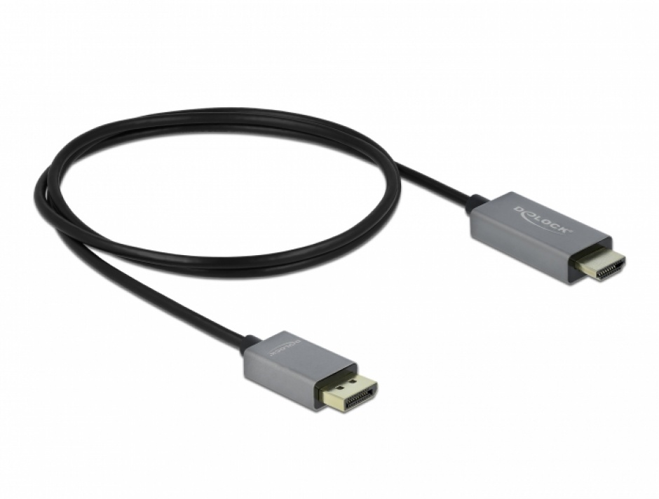 Imagine Cablu activ DisplayPort 1.4 la HDMI 4K@60 Hz (HDR) T-T 1m, Delock 85928