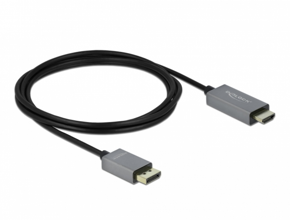 Imagine Cablu activ DisplayPort 1.4 la HDMI 4K@60 Hz (HDR) T-T 2m, Delock 85929