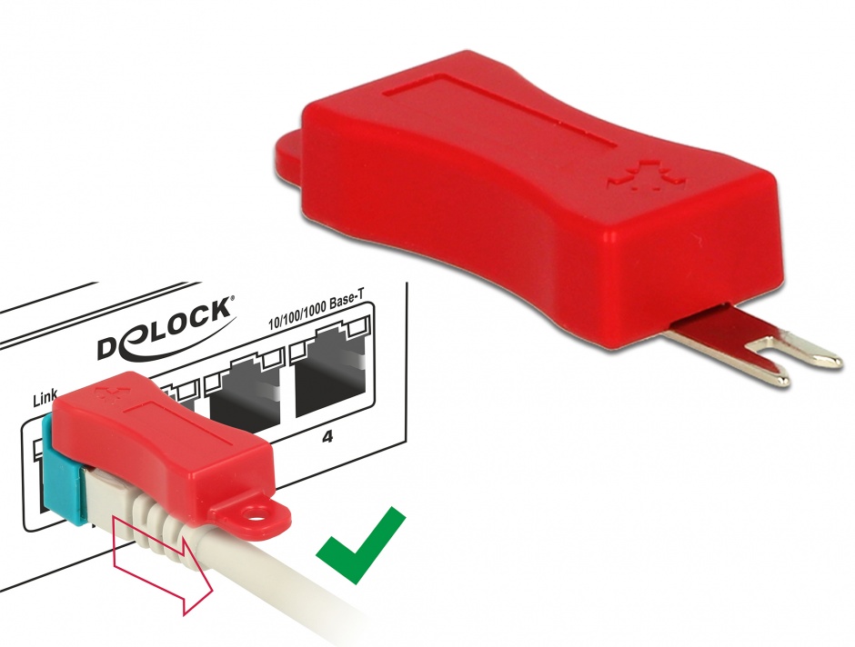 Imagine Set 4 buc cheie pentru securizarea mufei RJ45 (86406/86446), Delock 86412
