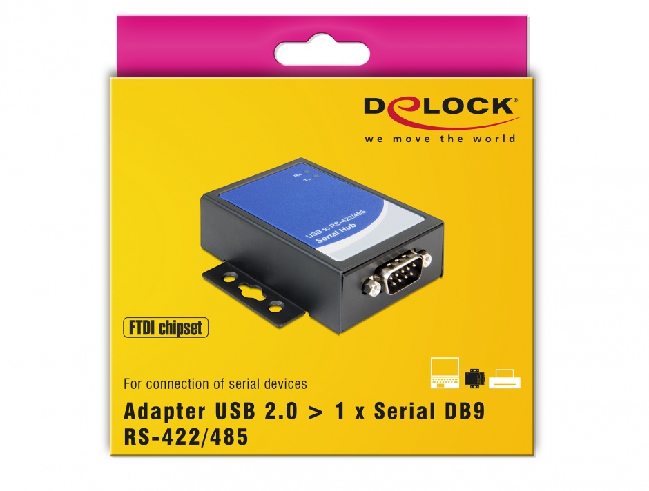 Imagine Adaptor USB la serial RS-422/485, Delock 87585