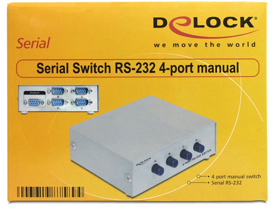 Imagine Switch Serial RS-232 4 porturi manual, Delock 87589