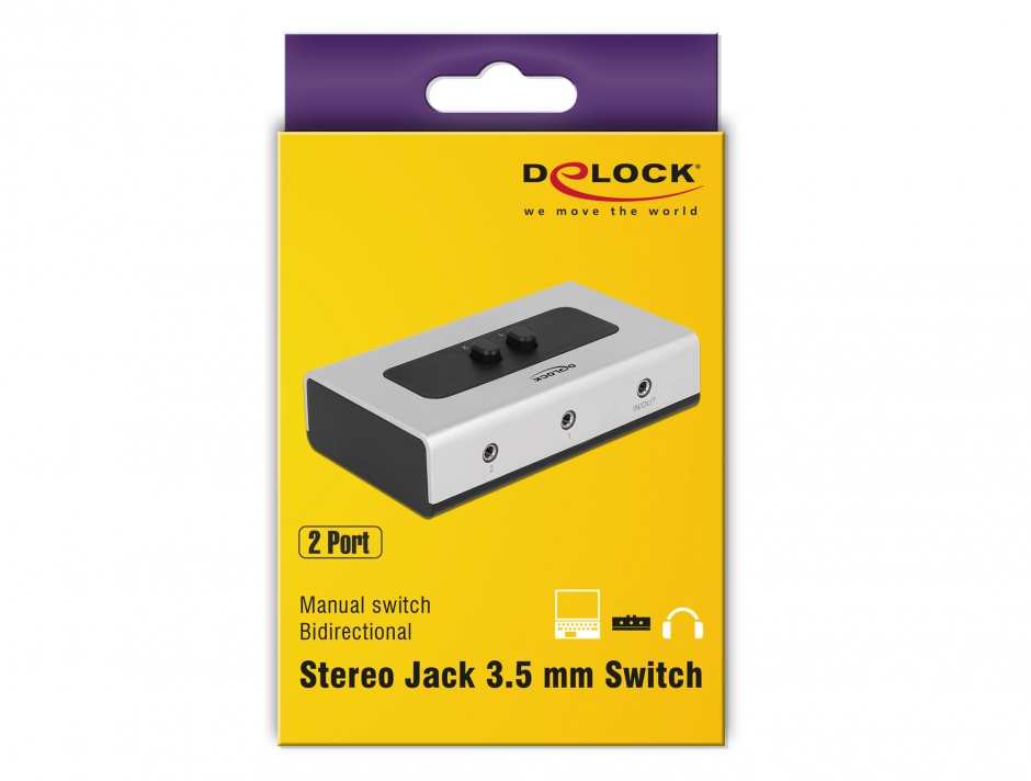 Imagine Switch audio jack stereo 3.5mm manual bidirectional, Delock 87699