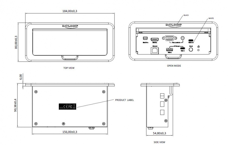 Imagine Convertor Multi audio-video (Mini Displayport, HDMI, VGA, Gigabit) la HDMI 4K 60Hz montare in masa, 