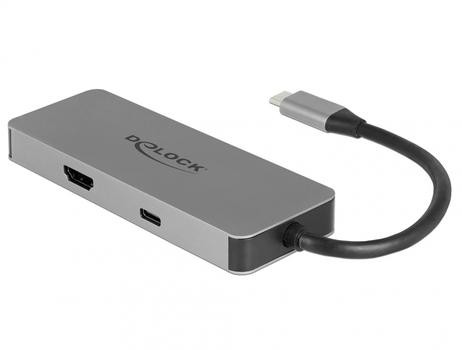 Imagine Docking Station pentru dispozitive mobile USB-C la HDMI 4K, 1 x USB 3.0-A, 2 x USB 2.0-A, SD, PD 2.0