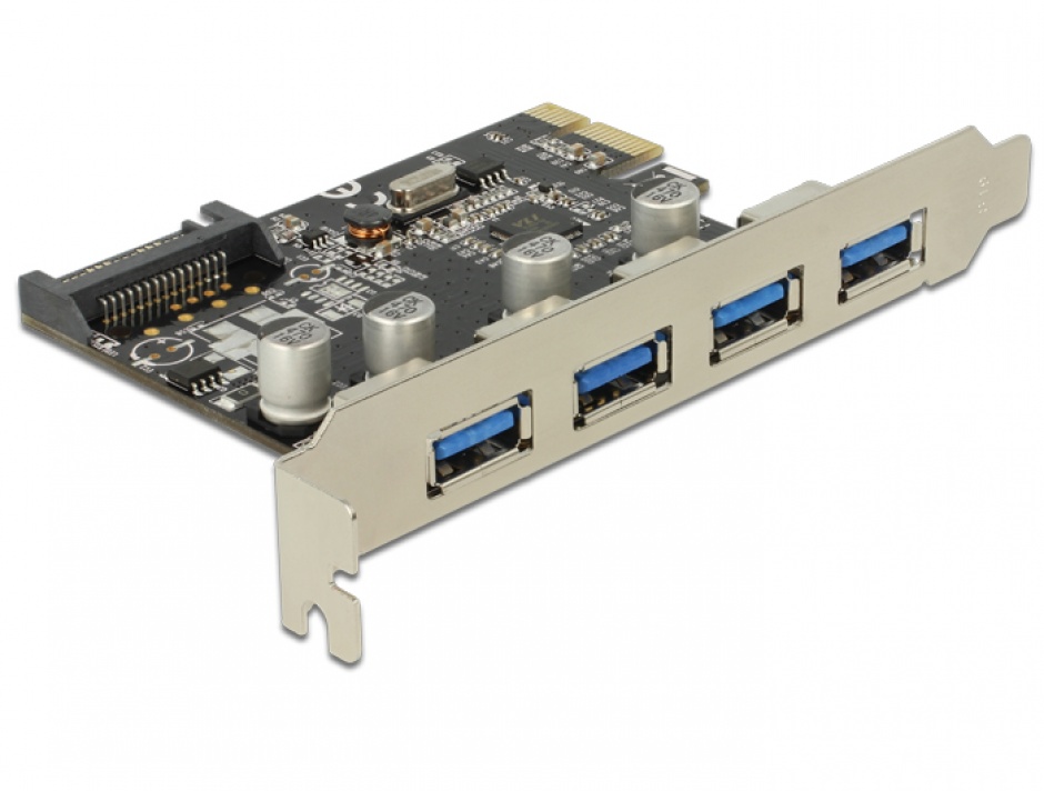Imagine Placa PCI Express cu 4 porturi USB 3.0, Delock 89297
