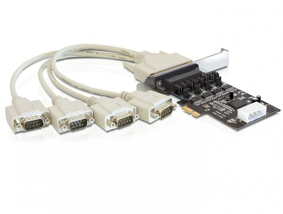Imagine Placa PCI Express la 4 x Serial RS232 Power Management, Delock 89306
