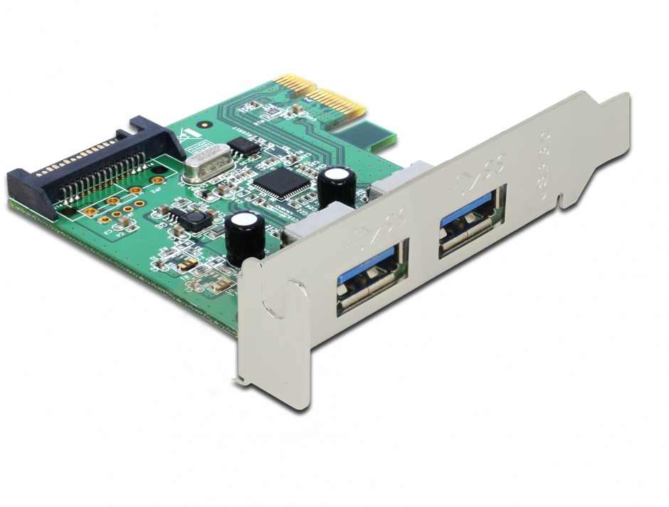 Imagine PCI Express x1 cu 2 x USB 3.0, Delock 89356