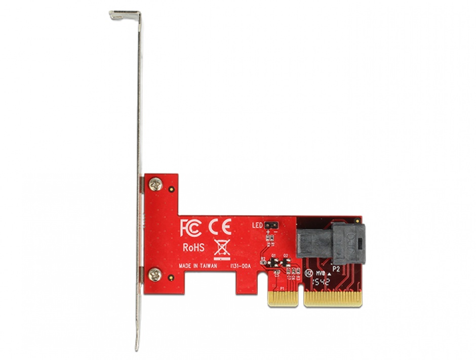 Imagine PCI Express cu 1 port SFF-8643 NVMe LPFF, Delock 89535