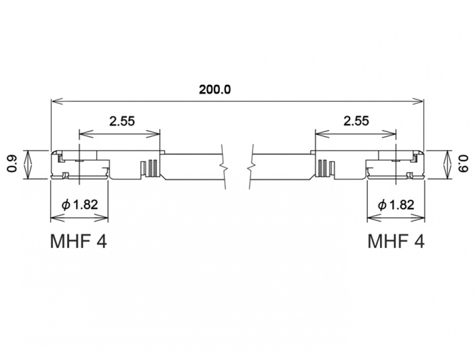 Imagine Cablu antena MHF IV/HSC MXHP32 plug la MHF IV/HSC MXHP32 plug 20cm 1.13, Delock 89643