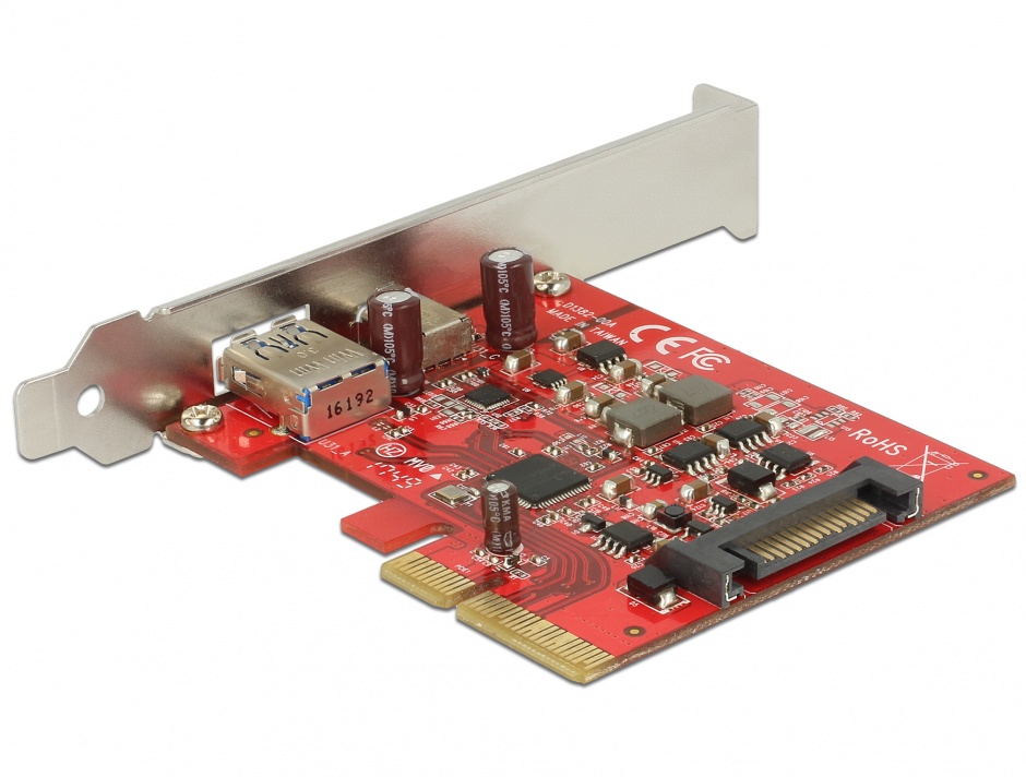 Imagine PCI Express la 1 port extern USB-C + 1 x extern USB 3.1-A Gen 2, Delock 89898
