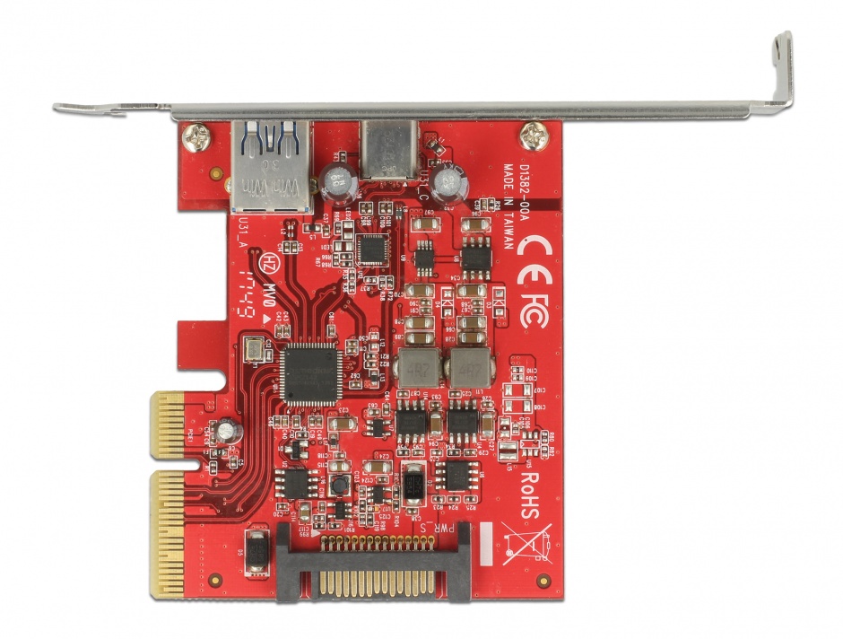 Imagine PCI Express la 1 port extern USB-C + 1 x extern USB 3.1-A Gen 2, Delock 89898