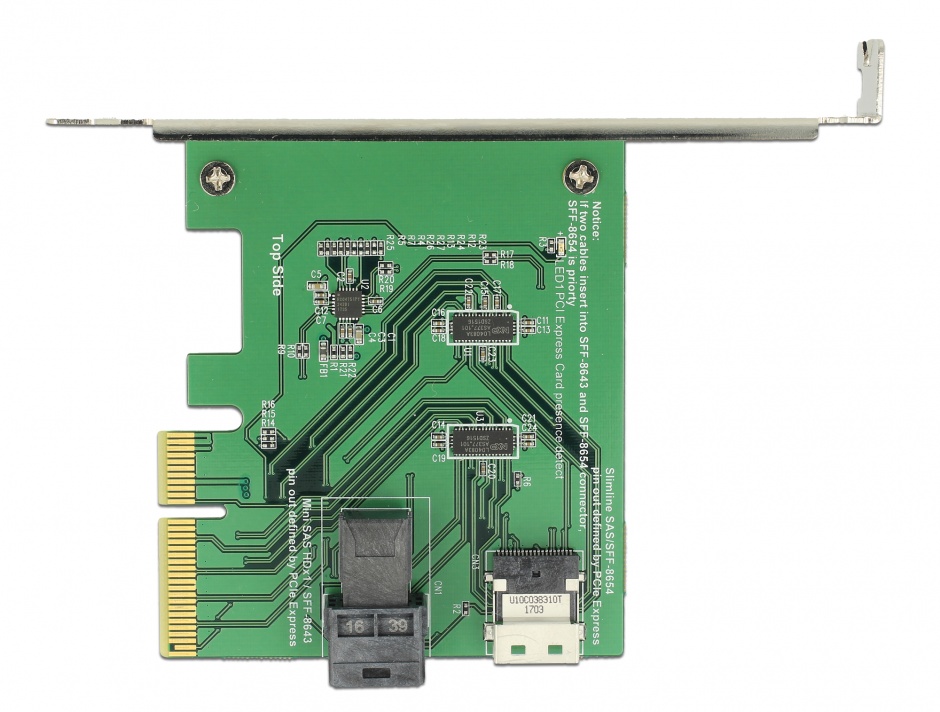 Imagine PCI Express U.2 NVMe la 1 x SFF-8654 4i + 1 x SFF-8643 LPFF, Delock 89923