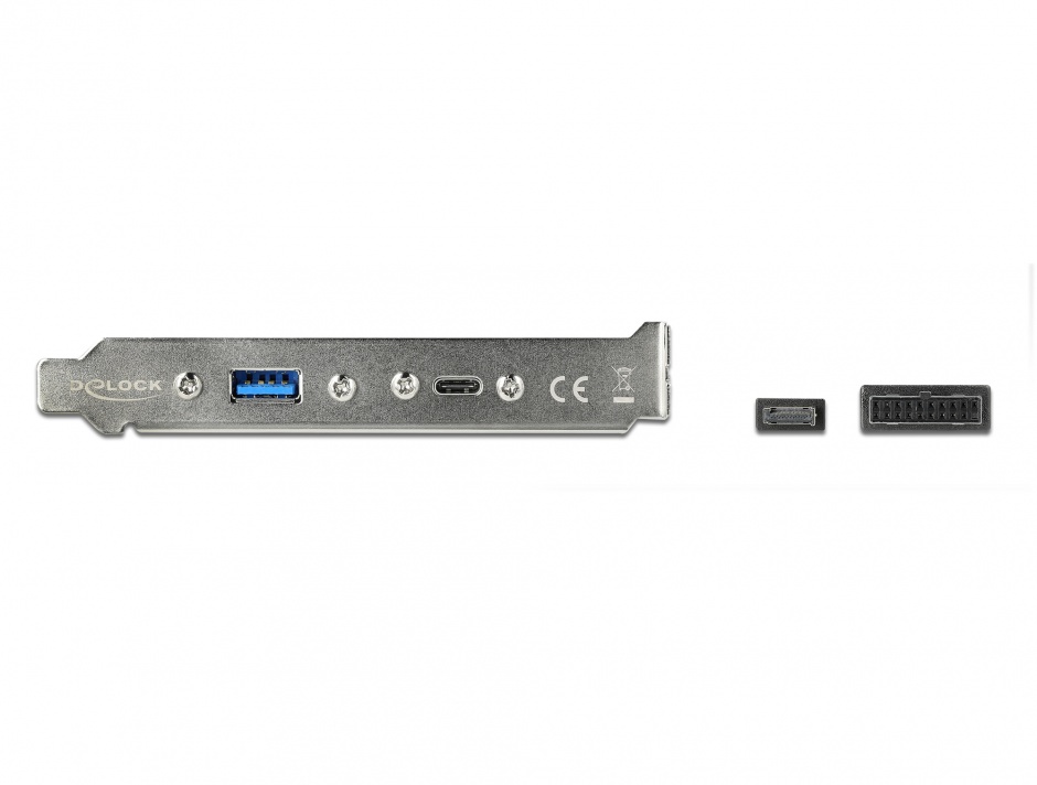 Imagine Bracket cu 1 x USB-C 20V/3A si 1 x USB-A 5V/0.9A, Delock 89934