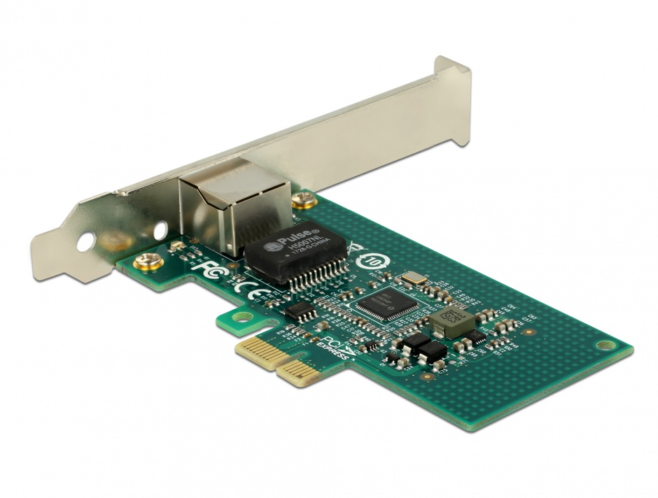 Imagine PCI Express la 1 x Gigabit LAN chipset Intel i210, Delock 89942