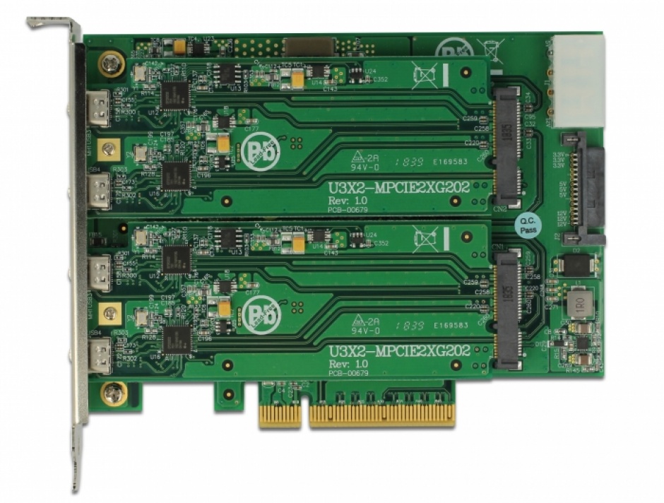 Imagine PCI Express la 8 x USB 3.1 Gen 1 tip C, Delock 90308