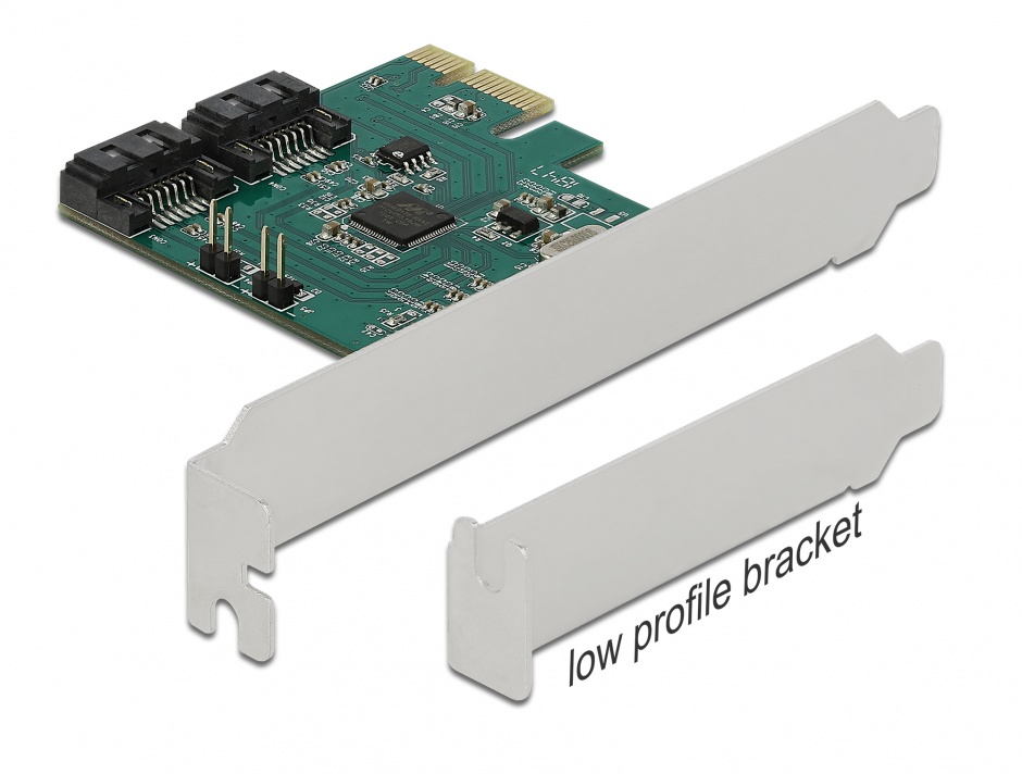 Imagine PCI Express cu 2 porturi SATA III cu RAID, Delock 90393