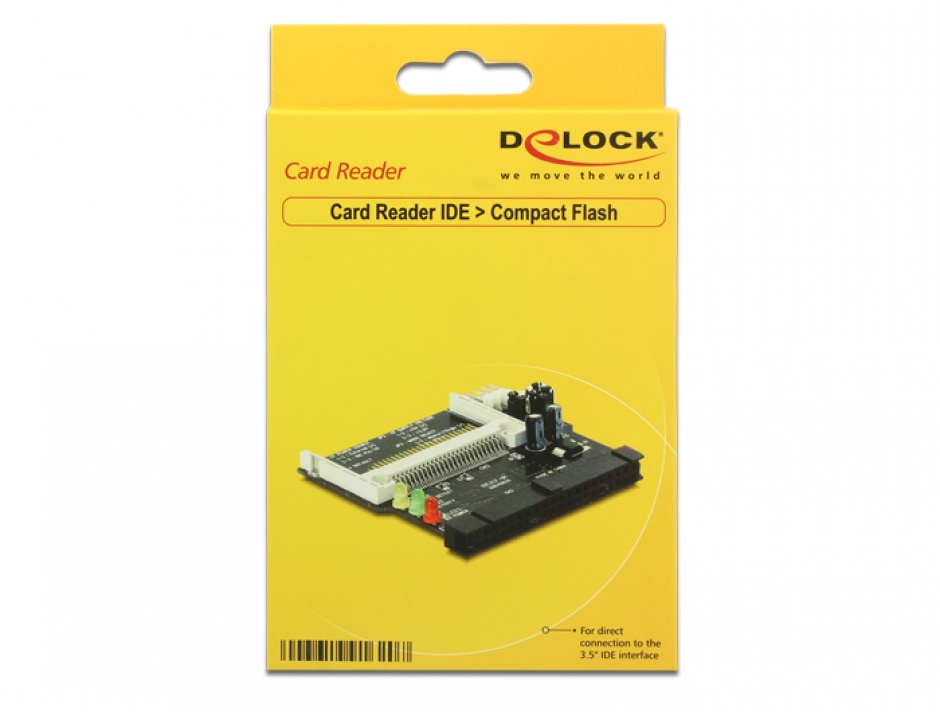 Imagine Cititor de carduri IDE 40 pini la Compact Flash, Delock 91620