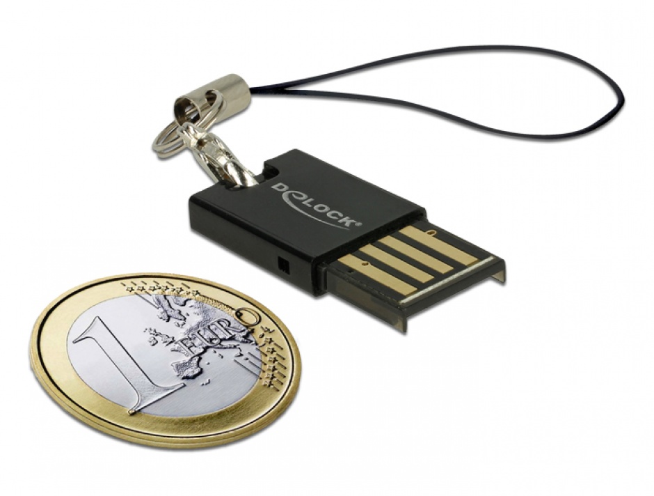 Imagine Cititor de carduri micro SD pe USB 2.0, Delock 91648