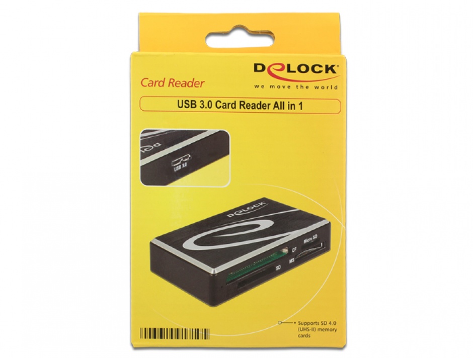 Imagine Cititor de carduri USB 3.0 All in 1, Delock 91710