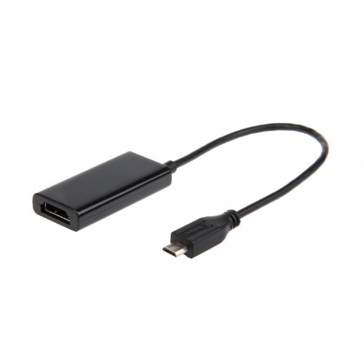 Imagine Adaptor micro USB MHL la HDMI T-M 5 pini, Gembird A-MHL-002