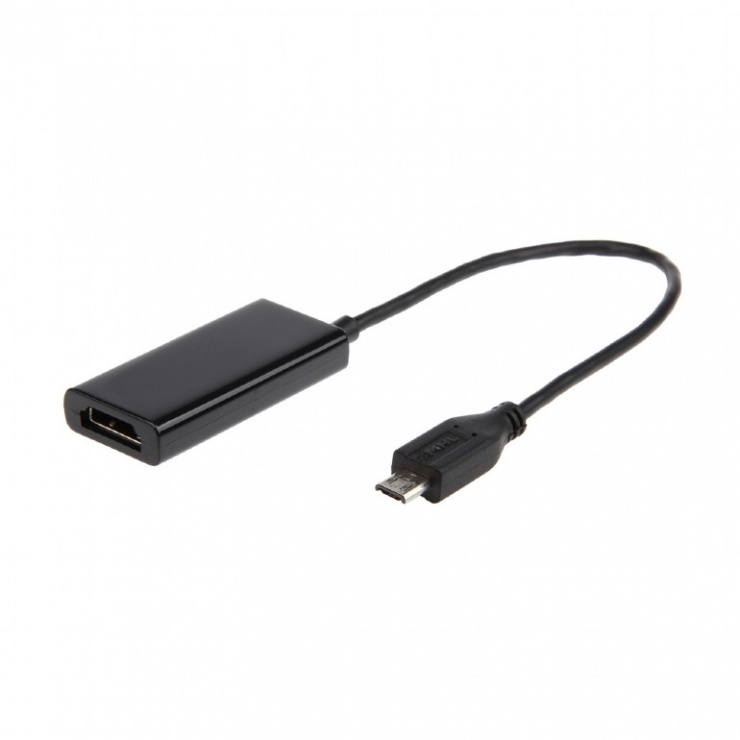 Imagine Adaptor micro USB 11 pini MHL la HDMI, Gembird A-MHL-003