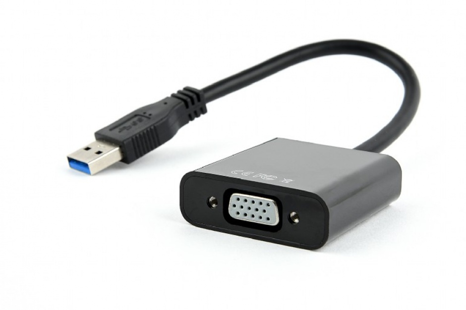 Imagine Adaptor USB 3.0 la VGA T-M 0.15m, Gembird AB-U3M-VGAF-01