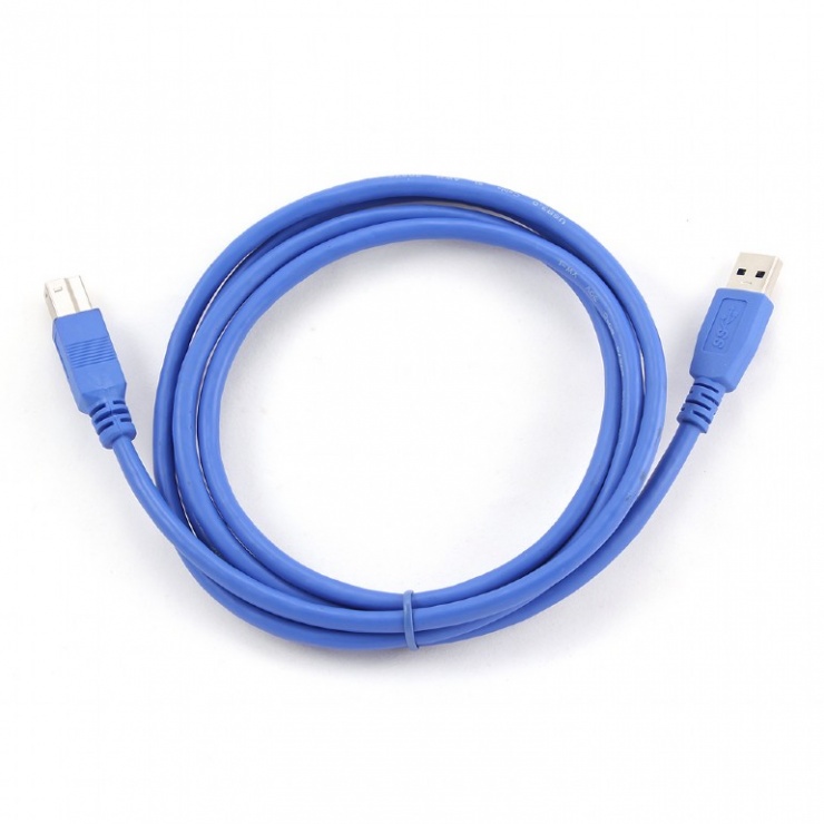 Imagine Cablu USB 3.0 A la B 1.8m, Gembird CCP-USB3-AMBM-6