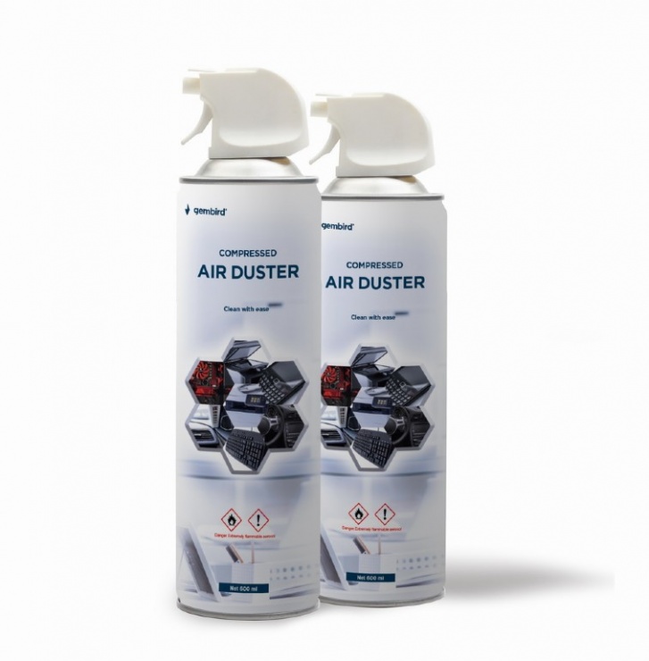 Imagine Spray curatare cu aer comprimat (inflamabil) 600ml, Gembird CK-CAD-FL600-01
