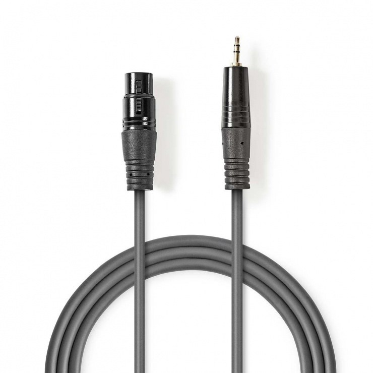 Imagine Cablu audio balansat XLR 3 pini la jack stereo 3.5mm M-T 1m, COTH15320GY10
