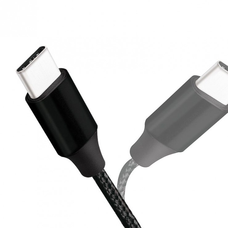 Imagine Cablu USB 2.0 la USB-C T-T 1m Negru, Logilink CU0140