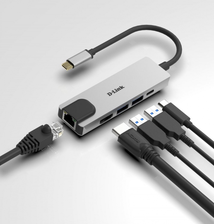 Imagine Docking station USB 3.1-C la HDMI 4K@30Hz, 2 x USB-A, 1 x Gigabit, 1 x USB-C PD (Power Delivery), D-